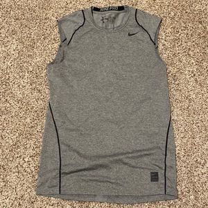 Nike Grey Sleeveless Fitted Tee
